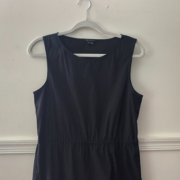 Theory Black Cotton Sleeveless Shift Dress Size‎ Small - Picture 3 of 6